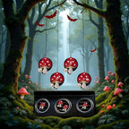 4Pcs Red Mushroom Car Accessories Mushroom Car Air Freshener Vent Clips,4 Sizes Cute Clips,Girly Women Accessories,Refillable Diffuser Air Fresheners Accessories