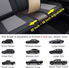 LINGVIDO Full Set Car Seat Covers, Faux Nappa Leather, Airbag Compatible and Waterproof Protectors for Sedans SUVs, Breathable Interior for Active Families, Pets, and Commuters (5 Seats, Black/Gray)