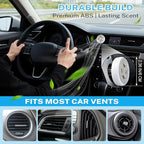 Car Fragrance Holder Compatible with Bath & Body Works Refills (Not Included), Air Freshener Vent Clip or Visor Clip, Refillable Scent Holder, Easy to Open Car Diffuser(White,Diamond)
