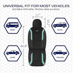Skechers Memory Foam Car Seat Covers, Air Cool Mesh Thick Seat Covers,Car Seat Covers Front Seats Airbag Compatible, Automotive Comfort Protection for Most Cars,Van,Trucks, SUVs,Green