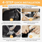 Dog Car Seat for Small Dog with Washable Mat, Memory Foam Booster Seat for Dogs Under 30lb, Elevated Pet Seat with Pockets, Anti-Slip Bed for Car, Perfect for Front & Back Seats with Safety Leash