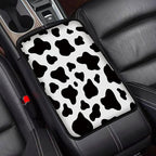 Universal Fit Center Console Armrest Cover - Soft, Stylish & Washable Pad for Car, Truck, SUV and RV, All-Day Comfort, Enhanced Protection - Brown Marble Pattern Design (Cow Pattern)