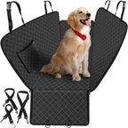 Dog Car Seat Cover for Back Seat with Storage Pocket Dog Hammock Protects Against Dirt Seat Covers for Cars Scratch Prevention Fits for SUVs and Trucks 54"x 58", Black