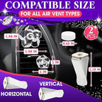 2 Pcs Car Air Freshener Vent Clip Set - Camellia Car Vent Clips Cute Auto Accessories for Women Interior Cute Decor Flower Vehicle Accessories