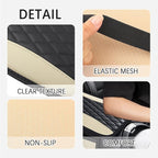 Patchwork Leather Center Console Covers for Cars,Upgraded Arm Rest Cover for Car with Side Storage Pocket for Car Seat Organizer,Middle Console Cover Stylish Car Decoration (Light Beige)
