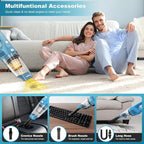 Handheld Vacuum Cordless, 14500PA Powerful Suction Hand Held Vacuum Cleaner with Brushless Motor, Rechargeable and Portable Car Vacuum for Home Office Car Pet