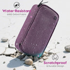ALLCAMP Insulin Cooler Travel Case for Diabetic Organize Medication with 4 Ice Packs Purple(9X 4.72x 3.14 inches)