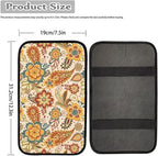 Dreaweet Bohemian Floral Arm Rest Cover for Car Women Soft Anti Slip Armrest Cover Center Console Cushion Pad Boho Car Accessories Universal Fit Most Cars SUV Sedan