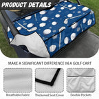 Biyejit Golf Cart Seat Covers with 4 Pockets Golf Cart Seat Towel Blanket Fits 2-Seat Golf Carts, Golf Cart Accessories