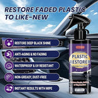 Black Plastic Restorer for Cars - Ceramic Trim Coating Restores Faded Black Trim, Vinyl & Rubber | UV Protection & Deep Shine Polish | Long-Lasting Flexibility Renewal (5oz/150ml)