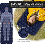 POWERLIX Ultralight Camping Sleeping Pad with Inflation Bag– Compact Lightweight Camping Pad, Outdoor Backpacking Hiking Traveling Airpad Camping Air Mattress Sleeping Mat