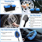 TTRCB 27Pcs Car Detailing Kit, Car Cleaning Kit, Car Detailing Brush Set, Drill Brush Set, Car Detailing Brushes, Car Wash Kit, Car Accessories, Car Cleaning Supplies for Interior, Exterior, Wheels