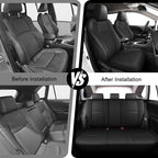 AOMSAZTO Custom Fit Seat Covers for Toyota bZ4X XLE,Limited 2023 2024 2025 2026 Full Set Waterproof Faux Leather Cover Seat Set Interior Accessories Cushion Protector Breathable Seat Cover Sets Black