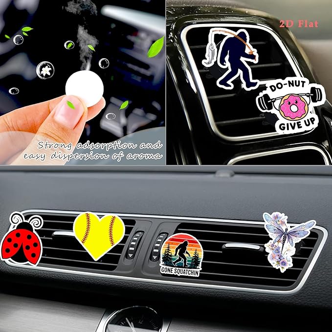 Cute Car Air Freshener Clips Mushroome Car Vent Clips Mushroome Cars Scents Cologne Air Conditioner Clip Auto Vent Interior Decoration Cars Accessories Mushroomes Gifts for Men Women,Friends
