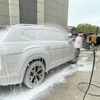 GDHXW 2 Liter Foam Cannon Pressure Washer Gun Heavy Duty Car Foam Blaster Big Mouth Adjustable Snow Foam Lance Thick Foam with 5 Nozzles and Quick Connector