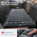 Backseat Dog Bed Non-Slip, Dog Bed for Car Back Seat Soft and Comfortable, Back Seat Pet Bed Mat for Travel, Pet Car Blanket for Backseat Extender and Seat Covers Grey (51”X 23.5”)