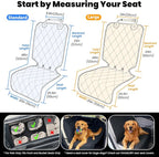 VIVAGLORY Dog Front Seat Cover Seatflex Car Seat Protector for Dog, Car Cover for Pet, Front Single Bucket Captain Chair Protector, Standard, Black, 2Pack
