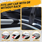 WILDROAD Rooftop Cargo Carrier - 25 Cubic Feet, 600D Ultra Anti-Tear Fabric, Waterproof Car Roof Bag with Soft-Shell, Anti-Slip Mat and 6 Door Hooks - Fits Cars with/Without Racks