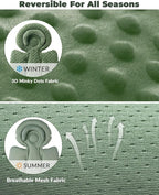 Infant Car Seat Insert with Extra Cushion for Preemie to Toddler, Reversible Newborn Carseat Insert for Baby Head Body Support, Fits for Stroller, Baby Swing, Bouncer - Dots, Dark Green
