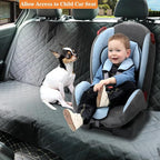 Meolsaek Dog Car Seat Cover for Back Seat, Scratch Proof Nonslip Pet Car Seat Cover, 4 Layers Waterproof Heavy Duty Back Seat Pet Cover for Dogs with Storage Bag (Bench)