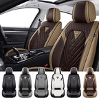 Truck Seat Covers for Ford Bronco 2021-2026, Waterproof Premium Leather Full Coverage Car Seat Cover, Muscle Sport Style Auto Interior Seat Cover Sets (Front Set/Brown Coffee)