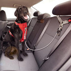 Chew Proof Dog Car Seat Belt, 2 in 1 Steel Cable Dog Car Accessories Headrest Restraint for Medium Large Dogs Chewer Heavy Duty Dog Seatbelts for Cars Swivel Attach