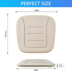 KAYI Car Seat Cushion, Memory Foam Car Seat Cushion, Anti Slip Rubber Bottom Car Seat Cushions for Driving, Suitable for Car and Office Chairs (Cream)