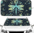 Dragonfly Car Windshield Sun Shade Foldable Sunshade Front Window Cover Sun Visor Protector Accessories (59x27.5 inches)