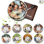 WOCOCN Customized Photo Car Air Freshener, Double-Sided Record Player Design, Unique Turntable Vinyl Shape,Meaning Gifts for Dad, Mom, Friends, Colleagues（9pcs）