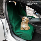 Waterproof Sweating Car Seat Cover for Post Gym Workout, Running, Swimming, Beach and Hiking, Universal Fit Non-Slip Bucket Seat Protector for Cars SUV Trucks, Machine Washable (Green)