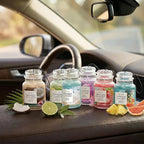 Yankee Candle Car Jar Ultimate, Wild Orchid Scent, Hanging Odor Neutralizing Air Freshener for Vehicles and Small Spaces, Long Lasting Fragrance up to 30 Days, 0.96 OZ (Pack of 4)