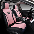 FLORICH Automotive Seat Covers for Cars Front Seats, Leather Car Seat Covers Waterproof Pink & Black Seat Covers 2 Pack, Universal Seat Protector for Most Cars Trucks SUV