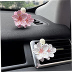 Car Air Freshener, 2pcs Flower Air Freshener Diffuser with Vent Clips, Car Diffuser Vent Clip, Gypsum Car Diffuser for Car Accessories