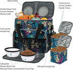 BAGLHER Dog Travel Bag, Pet Travel Bag (ALL Pet Travel Supplies), With 2 Pet Food Containers and 2 Collapsible Silicone Bowls; Essential Kits for Travel Hawaii