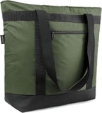 BeeGreen Cooler Bag Soft Insulated Tote for Beach Travel Grocery Shopping Lunch Portable Large Ice Coolers with Handle Hard Freezer Bags with Zippered Top Foldable Leakproof Delivery Totes Moss
