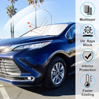 Windshield Sun Shade Fit for 2021 2022 2023 2024 2025 2026 Toyota Sienna Mini Van Accessories Front Window Sunshade Keeps Your Car Cooler
