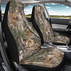 KEIAHUAN Camo Hunting Design Car Seat Covers Front Back Stretchy Vehicle Seat Covers Auto Front Bucket Seat Covers Rear Split Bench Seat Cushion Pads Fits Most SUV,Sedan,Truck,Minivan