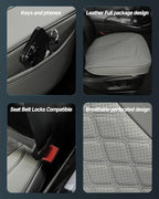West Llama PU Leather Car Seat Cover Fit Winter,Breathable Bottom Seat Covers for Cars for Heated Seats,Universal Fits 90% Cars,SUVs,Sedans,21.26 × 20.86 Inch(1Piece-Gray)