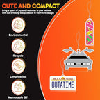 Back to the Future Outatime Air Freshener | Back to the Future Collectibles Gift Ideas | Back to the Future Hoverboard | DeLorean DMC-12 Car Air Freshner | 3/Set | Officially Licensed