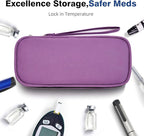 apollo walker Insulin Cooler Travel Case Diabetic Medication Cooler with Ice Packs and Insulation Liner insulin cooler travel case tsa approved
