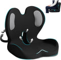 Memory Foam Seat Cushion with Lumbar Support Pillow,Office Chair Cushion,Ergonomic Car Seat Cushion,Designed for Tailbone,Sciatica, Lower Back Pain Relief,for Office,Car,Truck,Desk Chair