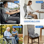 Office Chair Cushion for Tailbone & Back Pain Relief, Strong Lumbar Support Ergonomic Cushions, Comfortable Memory Foam Cushion for Pain Relief, Suitable for Office Chairs, Home Chairs, Car