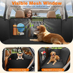 URPOWER Dog Car Seat Cover for Pets 100% Waterproof Seat Cover Hammock 600D Heavy Duty Scratch Proof Nonslip Durable Soft Back Seat Covers for Full Size Trucks