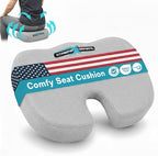 Xtreme Comforts Seat Cushions | Office Chair Cushions for Desk, Car, Wheelchair| Ergonomic Memory Foam Seat Cushion for Support & Comfort | Helps Improve Sitting Posture for Work & Body Relief