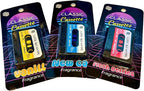 Retro Cassette Car Air Freshener 3 Pack by ImagineeringDepot - Novelty Audio Tape Design, 90s Gifts, New Car Scent, Vanilla Scent, Crystal Ice Scent, Long-Lasting Freshness, Classic Gift