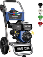 Westinghouse WPX3000 Gas Pressure Washer, 3000 PSI and 2.3 GPM, Spray Gun and Wand, 4 Nozzle Set, for Cars/Fences/Driveways/Homes/Patios/Furniture