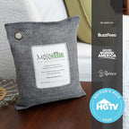 Moso Natural Air Purifying Bag 500g | Premium Bamboo Charcoal Odor Absorber for Home, Bedroom, Kitchen, Basement | Unscented Pet Odor Eliminator | Large Room Charcoal Deodorizer Bag Covers 250sqft