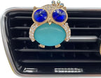 Blue Cartoon Owls 2pcs Car Air Freshener Vent Clips, Cute Car Decorations, Lavender Scent