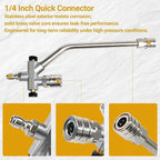 Foam Cannon Dual-Purpose Switch Spray Gun, Foam Cannon Adapter, Connector Accessory, 1/4 Inch Quick Connector, with 7 Nozzle Tips