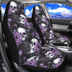 Skull Rose Car Seat Covers for Front Seat Breathable Car Seat Cover Protection Interior Accessories Easy to Install and Clean Universal for Cars Truck SUV Van